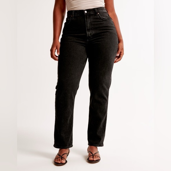 Abercrombie & Fitch Denim - Abercrombie and Fitch Curve Love Ultra High Rise Ankle 90s Straight Jean size 4